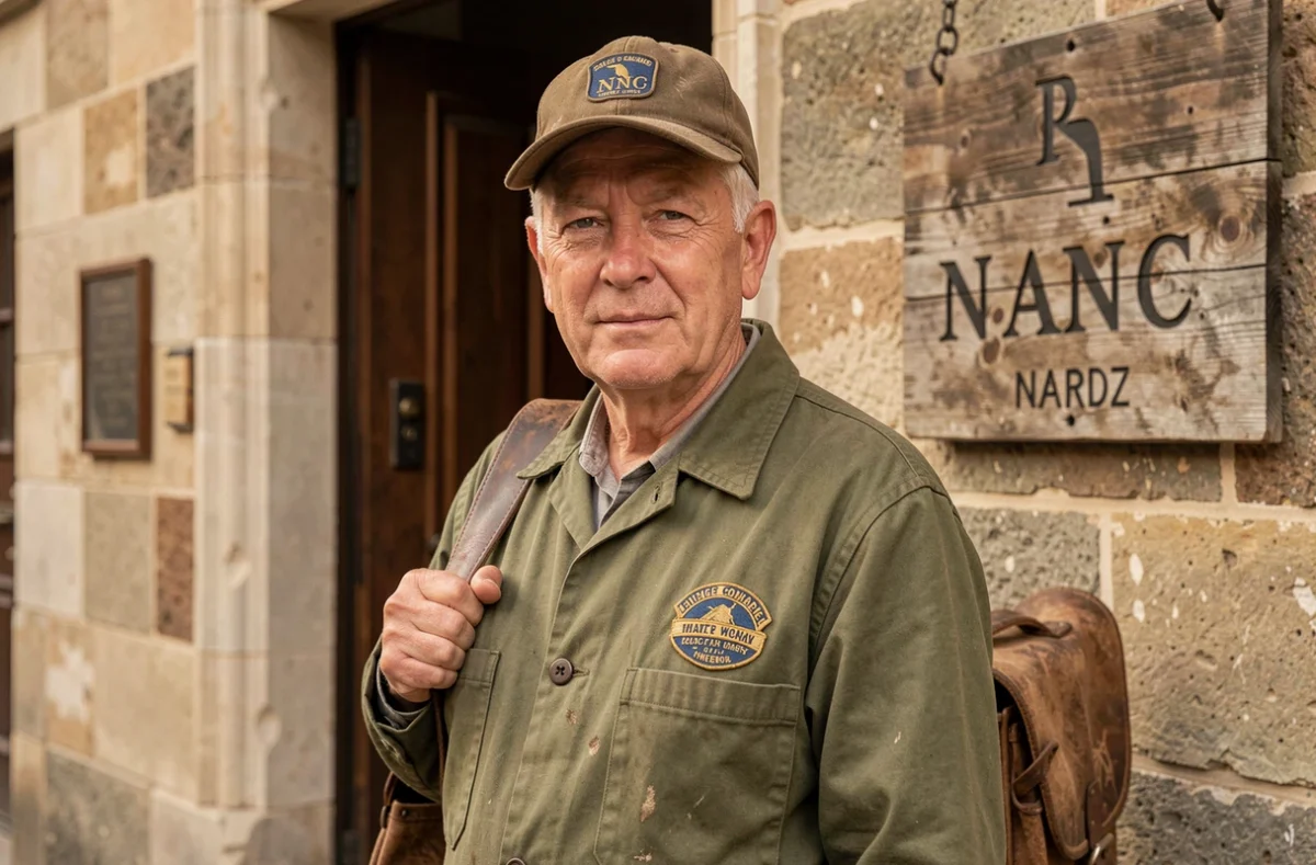 Électricien des Établissements Bérard devant une façade historique dans le vieux Nancy, entreprise d'électricité historique