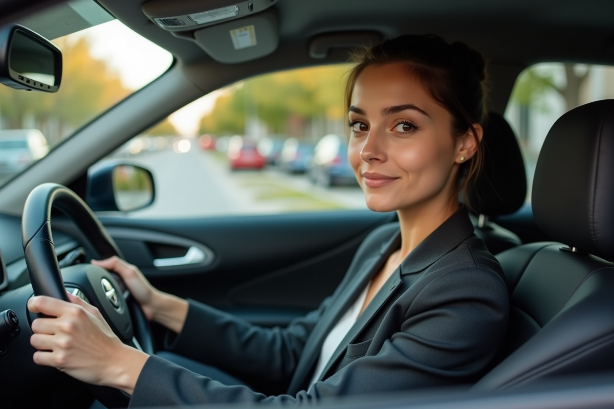 Femme au volant d